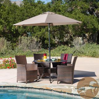 Christopher Knight Home Christopher Knight Home Moonlight Circular Outdoor Cast And Wicker 5 piece Set Bronze Size 5 Piece Sets