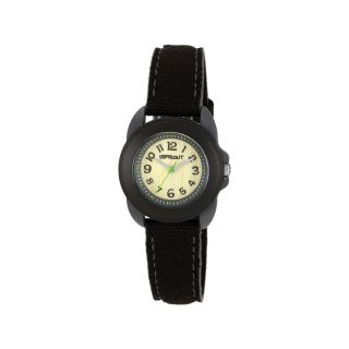 Sprout Eco Friendly Womens Bamboo & Black Organic Cotton Watch