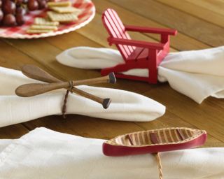 Lakeside Napkin Rings / Only Adirondack Chair, Set Of Four