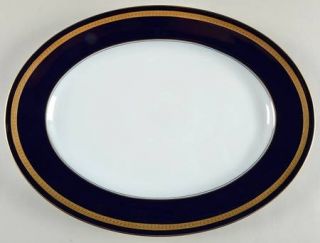 Rosenthal   Continental Eminence Cobalt Blue 15 Oval Serving Platter, Fine Chin
