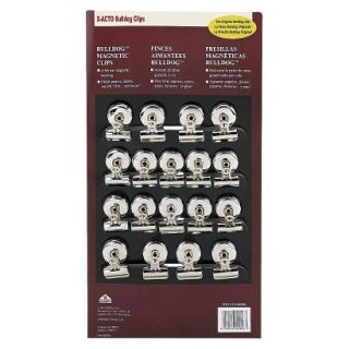 X ACTO 1 1/4w, Nickel Plated Bulldog Magnetic Clips   18 Per Box