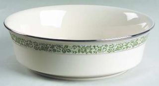 Lenox China Memoir 9 Round Vegetable Bowl, Fine China Dinnerware   Green Floral