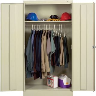 Tennsco Welded Wardrobe Cabinet   36 Inch W x 18 Inch D x 72 Inch H, Putty,