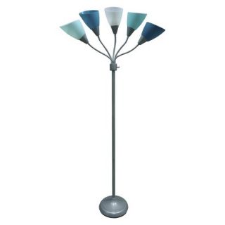 Room Essentials 5 Head Floor Lamp   Blue (Includes CFL Bulbs)