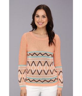 Gabriella Rocha Denise Aztec Sweater Womens Sweater (Orange)