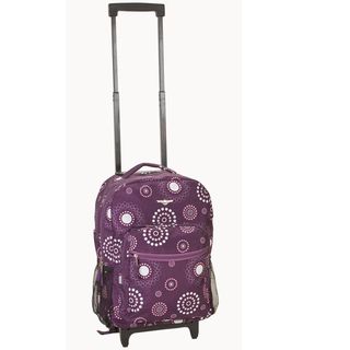 Rockland Deluxe Purple Pearl 17 inch Rolling Carry on Backpack