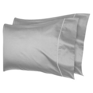 Fieldcrest Luxury 500 Thread Count Geo Pillowcase Set   Skyline Gray