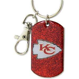 Kansas City Chiefs AMINCO INC. Glitter Key Ring
