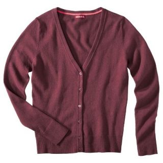 Merona Petites Long Sleeve Deep V Neck Cardigan Sweater   Red SP