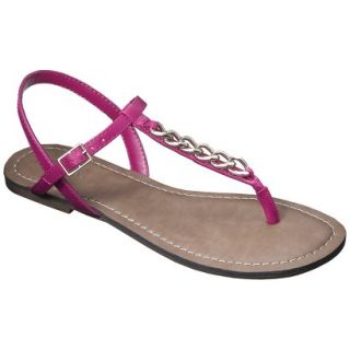 Womens Merona Tracey Chain Sandals   Pink 9.5