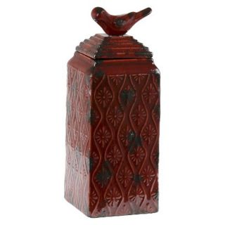 13.5 Bird Vase   Red