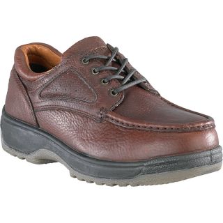 Florsheim Steel Toe Lace Up Oxford Work Shoe   Dark Brown, Size 9 Extra Wide,