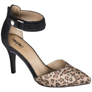 Womens Mossimo Gail Ankle Strap Open Pump   Leopard 7.5