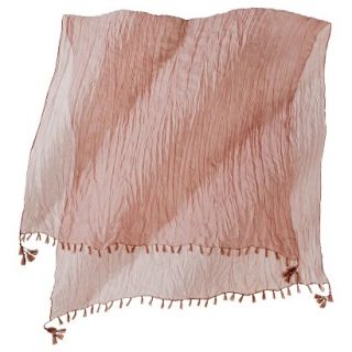 Merona Solid Crinkle Scarf with Fringe   Blush Pink