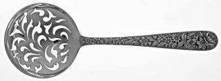 Kirk Stieff Repousse (Sterling, 1896, 925/1000) Large Pierced Pea Serving Spoon