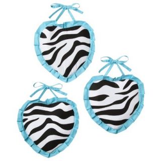 Sweet Jojo Designs Turquoise Zebra Wall Hangings
