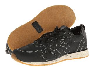 Converse by John Varvatos Racer Ox   One Piece Leather Lace up casual Shoes (Black)