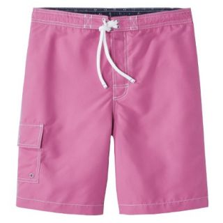 Merona Mens 9 Solid Board Shorts   Pink L