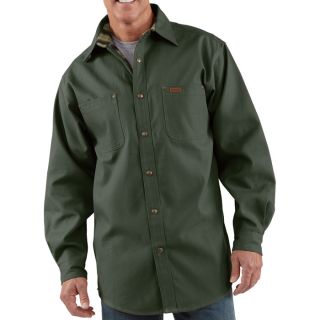 Carhartt Canvas Shirt Jacket   Moss, 2XL, Model S296