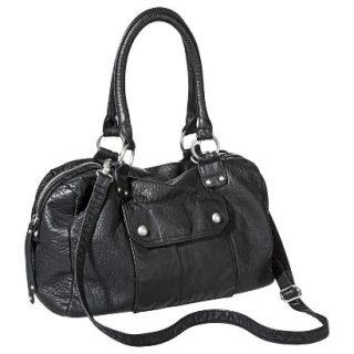 Mossimo Textured Satchel with Removable Crossbody Strap   Black