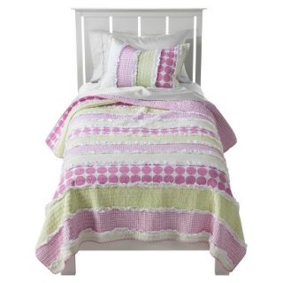 Castle Hill Maddie Quilt Set   Pink/Green (Twin)