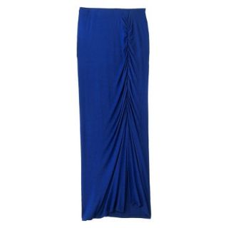 Mossimo Womens Drapey Knit Maxi Skirt   Athens Blue XL