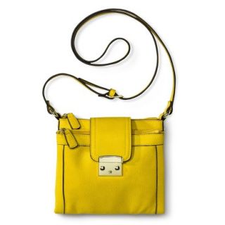 Merona Two Zipper Crossbody Handbag   Yellow
