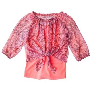 D Signed Girls Long Sleeve Top   Coral XS
