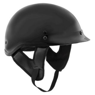 Fuel Gloss Black Half Helmet   X Large