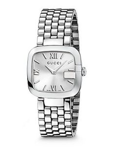 G Gucci Stainless Steel Silver Dial Watch   Silver