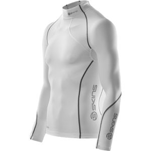Skins Compression Mens A200 Thermal Long Sleeve Mock White , Size XL   B60005066
