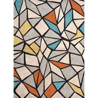 Hand tufted Contemporary Geometric Pattern Multi Rug (76 X 96)