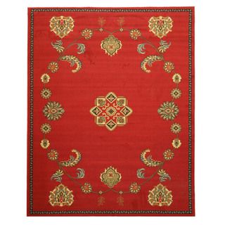 Eorc Red Arabella Traditional Floral Rug (710 X 910)