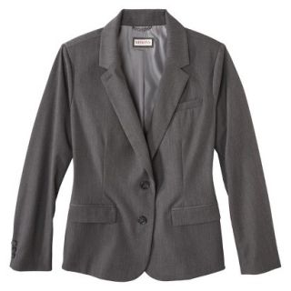 Merona Womens Plus Size Twill Button Blazer   Gray 16W