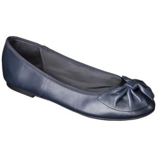 Womens Sam & Libby Chelsea Bow Genuine Leather Flat   Navy 6