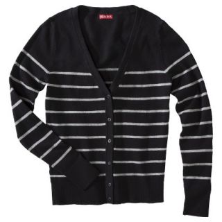 Merona Womens Ultimate V Neck Cardigan Sweater   Black/Heather Gray   XS