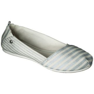 Womens Mad Love Lynnae Striped Loafer   Silver Metallic 11