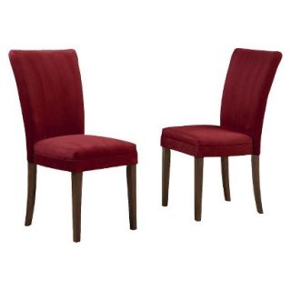 Dining Chair Elizabeth Parson Chair   Cranberry Red (Set of 2)