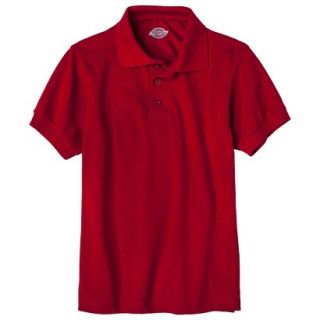 Dickies Boys School Uniform Short Sleeve Pique Polo   Red 8