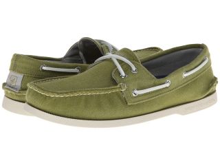 Sperry Top Sider A/O 2 Eye Soft Canvas Mens Slip on Shoes (Olive)