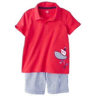 Just One YouMade by Carters Toddler Boys 2 Piece Set   Red/Light Blue 2T