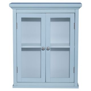 Wall Cabinet Elegant Home Fashions Hampton Wall Cabinet   Eton Blue
