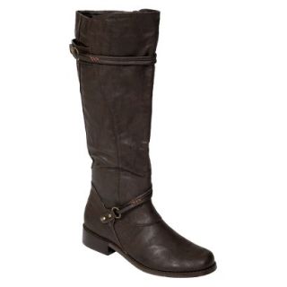 Womens Journee Collection Buckle Accent Tall Boot   Brown (9)