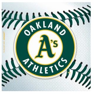 Oakland Athletics Baseball   Beverage Napkins