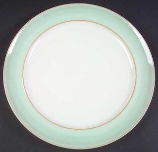 Denby Langley Pure Green Dinner Plate, Fine China Dinnerware   Pale Green Rim, W