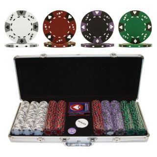 Trademark Global 3 Color A/K Suited Clay Poker Set