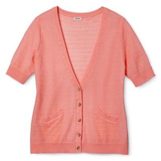 Mossimo Supply Co. Juniors Plus Size Short Sleeve Cardigan   Peach 3X