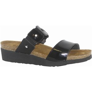 Naot Womens Ashley Black Patent Sandals, Size 44 M   4906 501