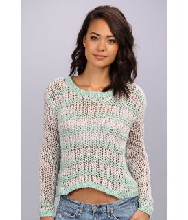Free People Provence Striped Pullover Womens Sweater (Green)