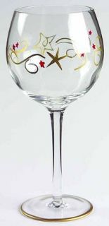 Pfaltzgraff Holiday Cheer Handpainted Glassware Wine, Fine China Dinnerware   Re